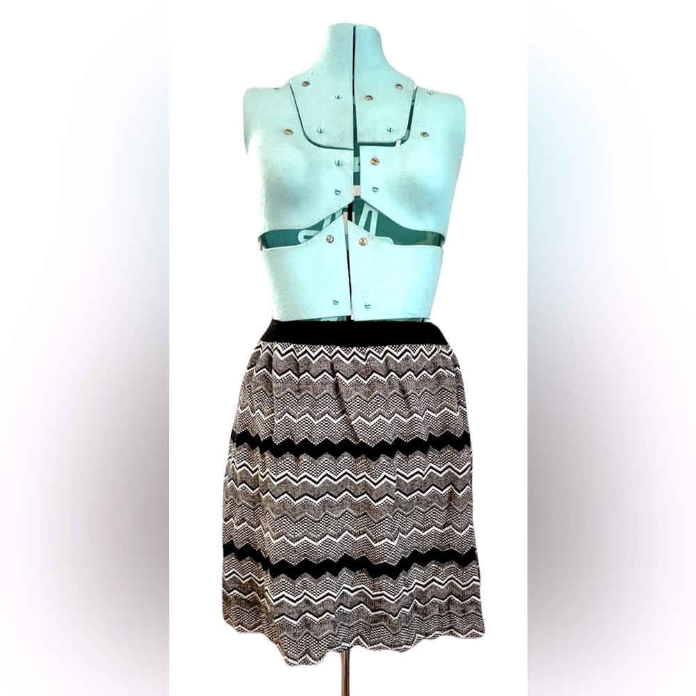Chevron black+white skirt 2010’s vibes
